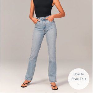 Abercrombie 90s Ultra High Rise Straight Jeans 26L